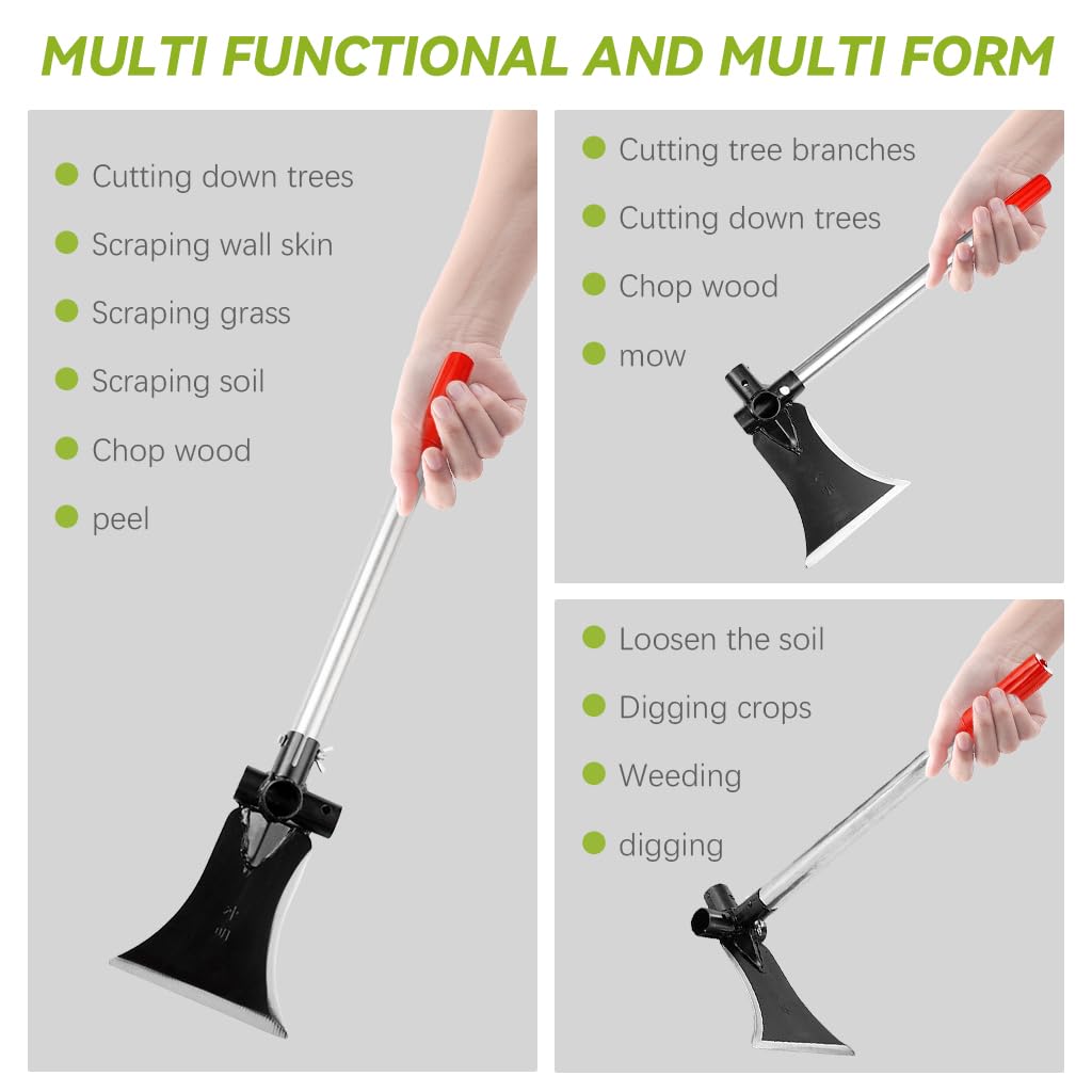 HASTHIP Gardening Tool 3 In 1 Multifunctional Gardening Sickle Shovel Tool Axe Tool with 11.8'' Steel Handle High Carboon Steel Sickle Shovel Tool Versatile Gardening Handy Tool HASTHIP Gardening Tool 3 In 1 Multifunctional Gardening Sickle Shovel Tool Axe Tool with 11.8'' Steel Handle High Carboon Steel Sickle Shovel Tool Versatile Gardening Handy Tool